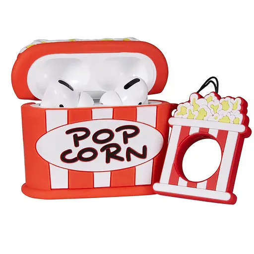 Силіконовий футляр Food для навушників AirPods 3 + кільце Поп-корн - фото 2
