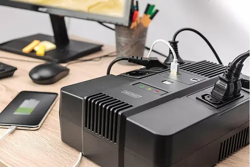 Источник бесперебойного питания Digitus 800 ВА / 480 Вт / 9 А*ч (DN-170111) - фото 3