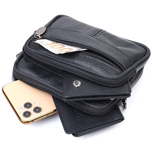 Чоловіча шкіряна сумка Vintage 16х12,5х4 см sum0022669 - фото 6