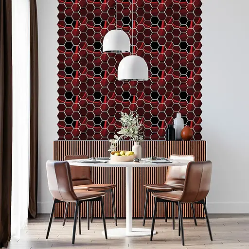 Декоративная ПВХ плитка на самоклейке 280х300х5мм Соты, цена за 1 шт. (СПП-503) SW-00000667 - фото 5