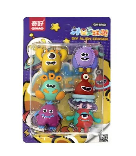 Набір ластиків Монстри, 6 шт.