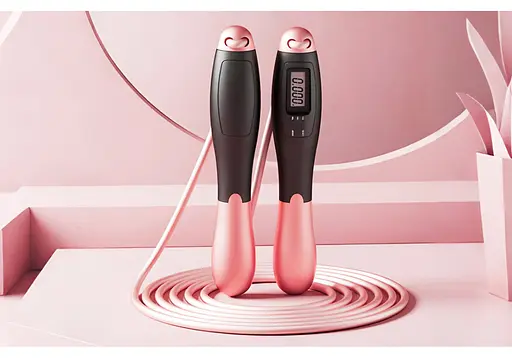 Скоростная скакалка со счетчиком EasyFit черный-розовый (EF-1916-BP) - фото 6