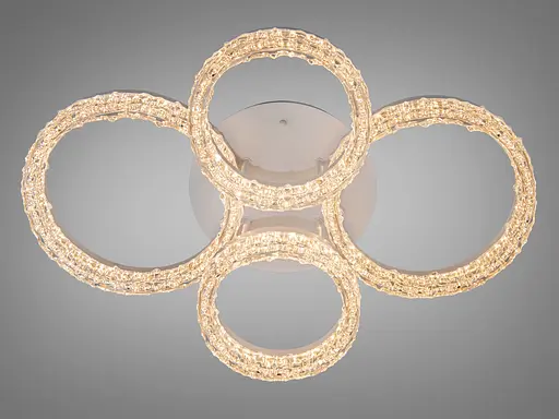 Люстра стельова кільця Diasha біла LED 106 Вт - фото 1