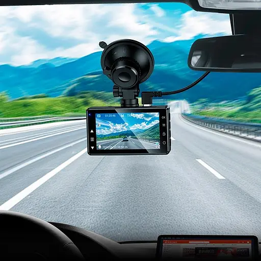 Видеорегистратор HOCO driving recorder DV14 | 3" IPS, 720p/25FPS, G-sensor | - фото 2