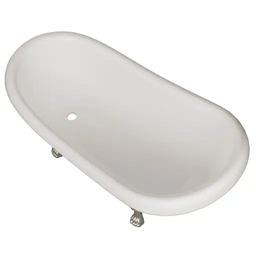 Ванна отдельностоящая глянцевая Amdcon Symphony 167x78 черная из литого камня серебряные ножки SYMFONYA_167_s_BLACK_HL Черный - фото 8