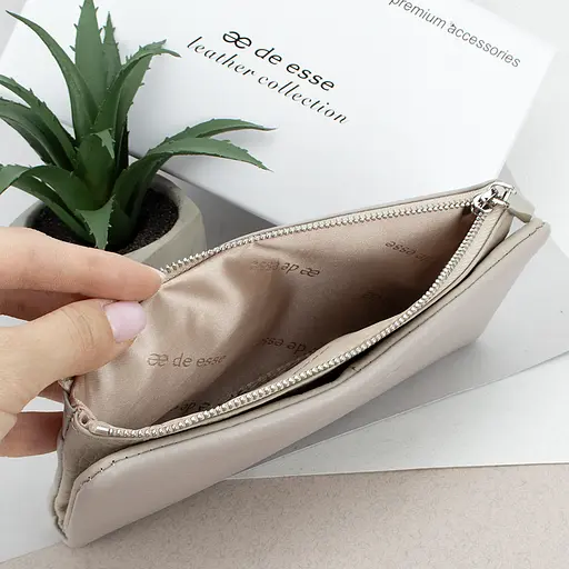 Гаманець шкіряний жіночий De Esse LC89008-F9925 на магнітах світло-бежевий - фото 6