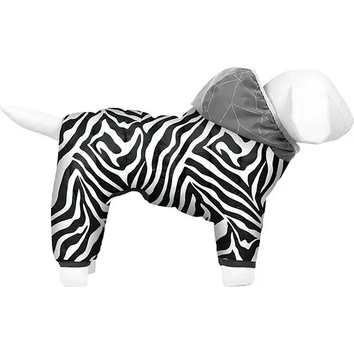Комбінезон для собак Waudog Clothes малюнок Зебра XS30 В 40-43 см С 27-30 см   - фото 1
