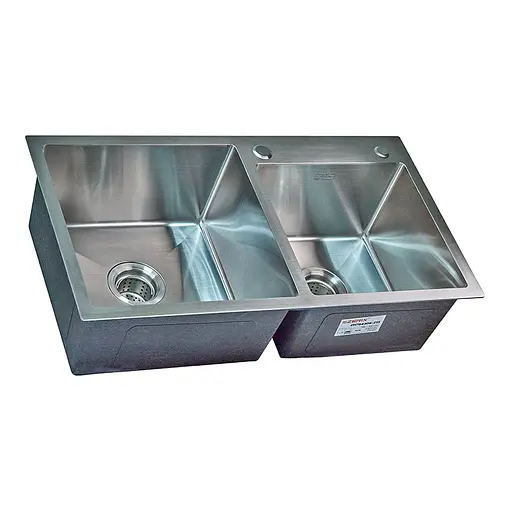 Кухонная мойка Zerix ZH7843DS-215 ZM5570, Нержавеющая сталь - фото 3