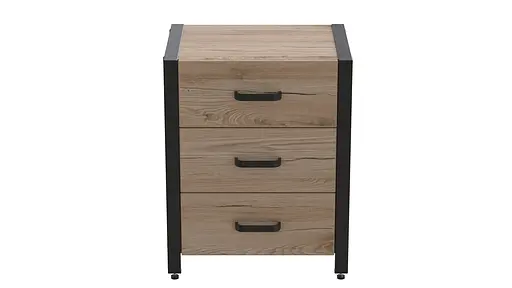 Тумба универсальная Ferrum-decor Вивьен 3 50x41x40 черный ДСП Дуб Сан-Марино 16мм (FRD-104187) - фото 7