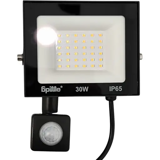 Прожектор вуличний LED Brille з датчиком руху HL-59P/30W NW IP65, 33-900