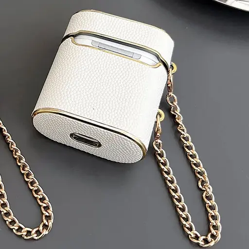 Кожаный футляр Suitcase для наушников AirPods 1/2 - фото 4