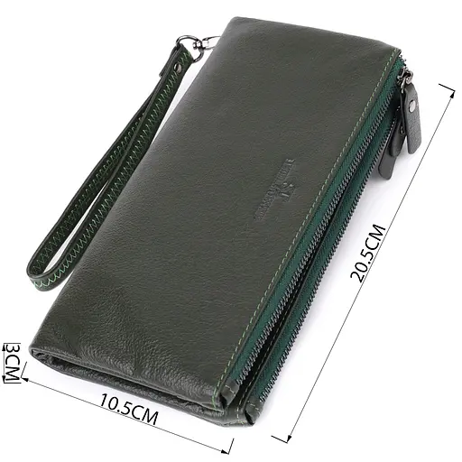 Красивий шкіряний гаманець на три відділення ST Leather 20.5х10.5х3 см acs0029660 - фото 3