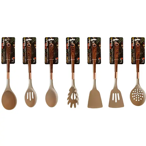 Ложка кухонна Gusto Wood GT-5906 з отворами нейлон (147519) - фото 2