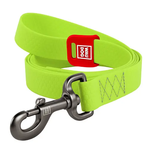 Водостойкий поводок для собак Waudog Waterproof M Ш 20 мм Д 183 см салатовый