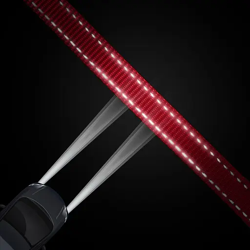 Поводок-спарка для собак рефлекторный Barksi Active (ширина 16 мм, длина 40 см) красный - фото 3