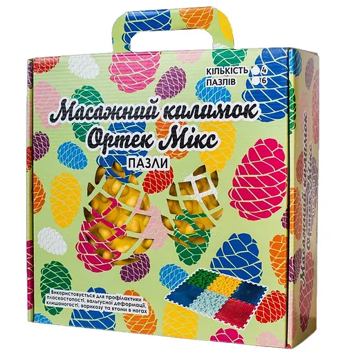 Масажний килимок "Пазли Мікс" 09224, 8 елементів