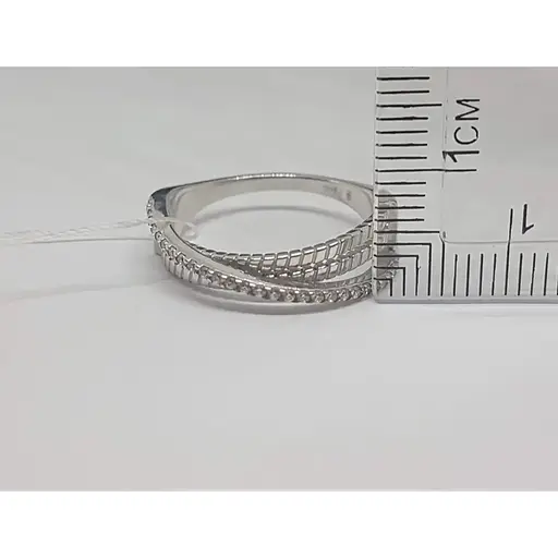 Срібне кільце Імперія золота з фіанітами. КВ1949С 17,5 - фото 5