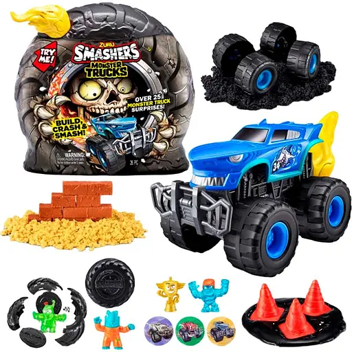 Игрушка в наборе Zuru Smashers Monster Wheels с аксессуарами (74103D) - фото 1