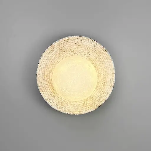 Гіпсовий світильник із білим текстурним плафоном Ø 24 см Арт. WCO19-260 Line F - фото 4