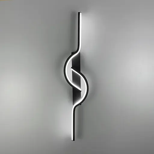 Настінний світильник Line F світлодіодний у 3-х розмірах довжина 80 см чорний - фото 5