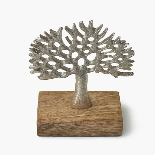 Декор алюминиевый MBM HOME Дерево на подставке серебряный100х50х135 мм (DH-ST-39 S SILVER) - фото 3