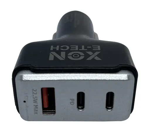 Автомобильное зарядное устройство XON MaxCharge Type-C 82.5W (2 x Type-C PD30 + Type-A 15V/1.5A) Black (CM1A2C82WB 3500) - фото 2