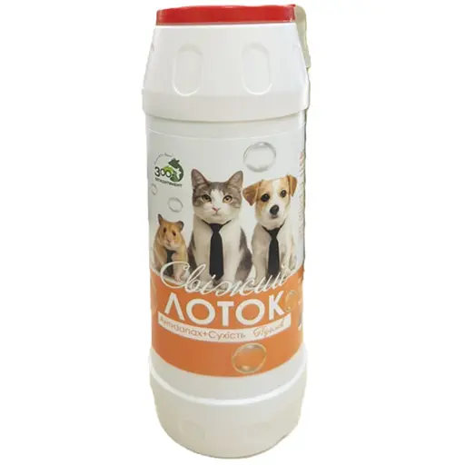 Дезодорант осушувач Свіжий Лоток Антизапах + Сухість для туалетів домашніх тварин Персик 600 г - фото 1