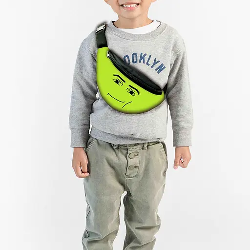 Сумка-бананка дитяча Фортнайт обличчя "Fortnite" з принтом, 32х15см, сумка для хлопчика через плече (00207)