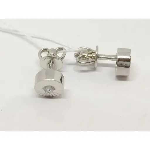 Золоті сережки-пуссети Favoritum з фіанітами. 211360_2Б - фото 2