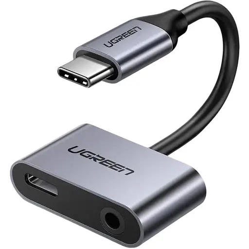 Переходник Ugreen CM193 - адаптер Usb-C - на 2 порта Type-C + 3.5mm Audio (UGR-50596) - фото 1