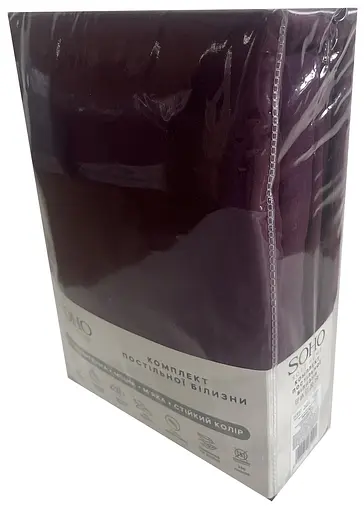 Комплект постільної білизни Євро 200х220 см Delicacy Plum SOHO pbe0050844 - фото 3