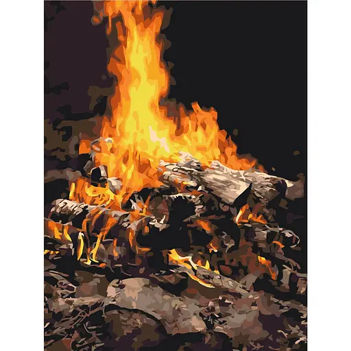 Картина по номерам Костер Brushme 30х40 см разноцветная 000277296