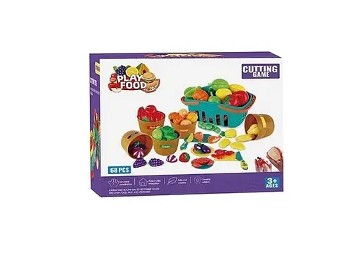 Продукти на липучках SC 068, 68 елементів, сортер за квітами та видами продуктів, в коробці (6983509404323) - фото 1