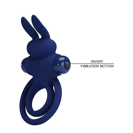Виброкольцо Pretty Love Powerful Ring 9.7 см синий - фото 2
