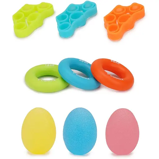 Набір еспандерів Cornix для пальців та зап'ястя 9 шт. XR-0077 - фото 1