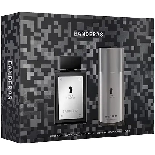 Набор для мужчин Banderas The Secret: Туалетная вода 100 мл + Парфюмированный дезодорант-спрей 150 мл