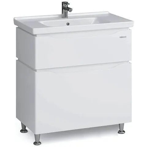 Тумба підлогова Sanwerk Алесса 70 Білий з умивальником Qtap (MV0000868) Білий - фото 1