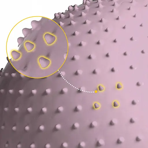 М'яч для фітнесу (фітбол) 4FIZJO 65 см масажний Anti-Burst 4FJ0617 Pink (P-5905973400220) - фото 4