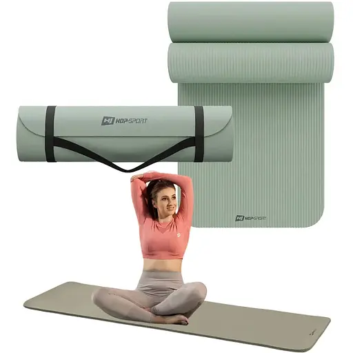 Коврик для йоги Hop-Sport HS-NB010GM NBR 1см оливковий - фото 7