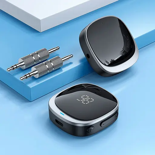 Bluetooth аудио адаптер Hoco E80 Travel Car Black [133458] - фото 6