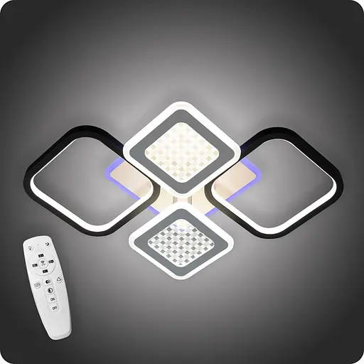 Люстра светодиодная 517 Dlight 3color с пультом 95Вт Черный (01890) - фото 2