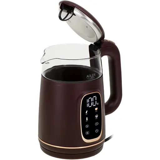 Електрочайник Adler AD 1305 burgundy 1850-2200 Вт 1.7 л скло встановлення температури - фото 3
