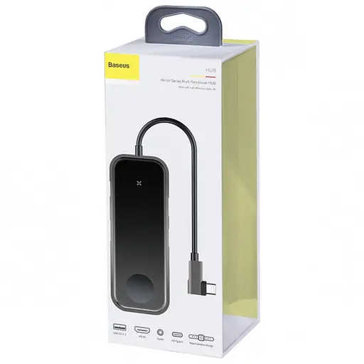 Адаптер хаб Baseus Multifunctional Type-C to 2xUsb3.0 HDMI 3.5mm+ PD + iWatch CAHub-AZ0G - фото 5