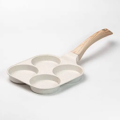 Порционная сковорода 4 круглые секции для блинов омлетов панкейков Белый - фото 2