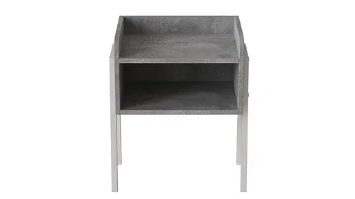 Тумба модульна Ferrum-decor Джузі 540x450x320 метал Білий ДСП Бетон 16 мм (FRD-102981)