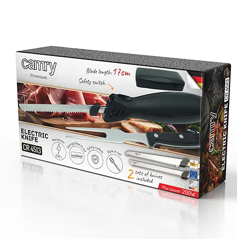 Електричний ніж Camry CR 4513 з лезами з нержавіючої сталі - фото 6