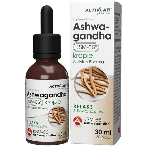 Ашваганда ActivLab Pharma Ashwagandha KSM-66, 30 мл у формі крапель