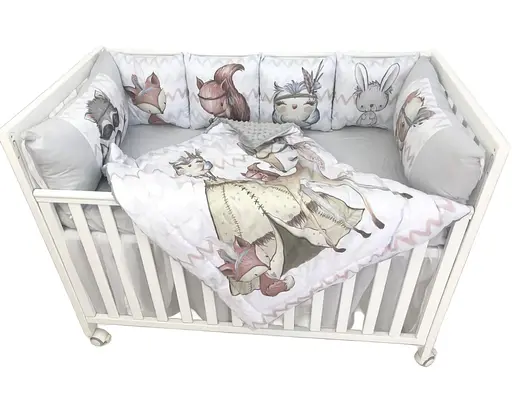 Дитячий набір Moontime у ліжечко "Звірята в лісі" - фото 1