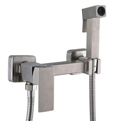 Змішувач для гігієнічного душу зовнішнього монтажу 150 мм Globus Lux SBQ-5-106MIX-SS, Нержавіюча сталь - фото 2