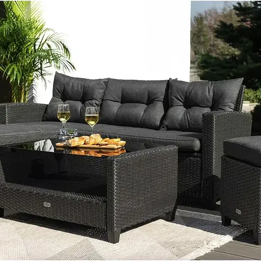 Комплект садових меблів Di Volio Dalmia сірий/графітовий - фото 4